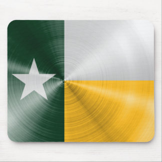 Grönt och borstat guld- radiellt för Texas flagga Musmatta
