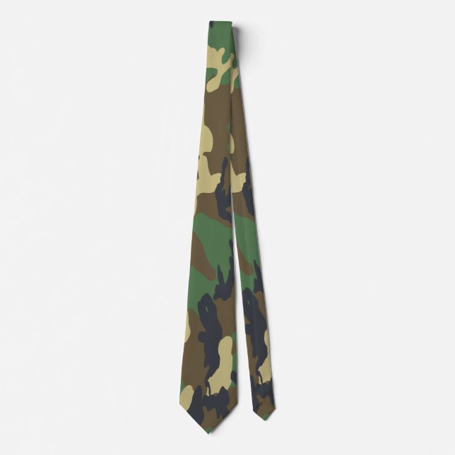 Grönt och Brown Camoufled Mönster Slips (Framsida)