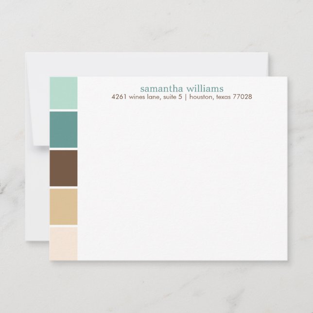 Grönt och bruna moderna dekorativa Färg-block (Framsida)