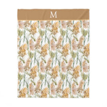 Grönt och bruna pampas grass Monogram