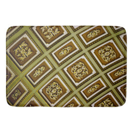 Grönt och brunarkitektur badrumsmatta