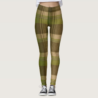 Grönt och brunstig leggings