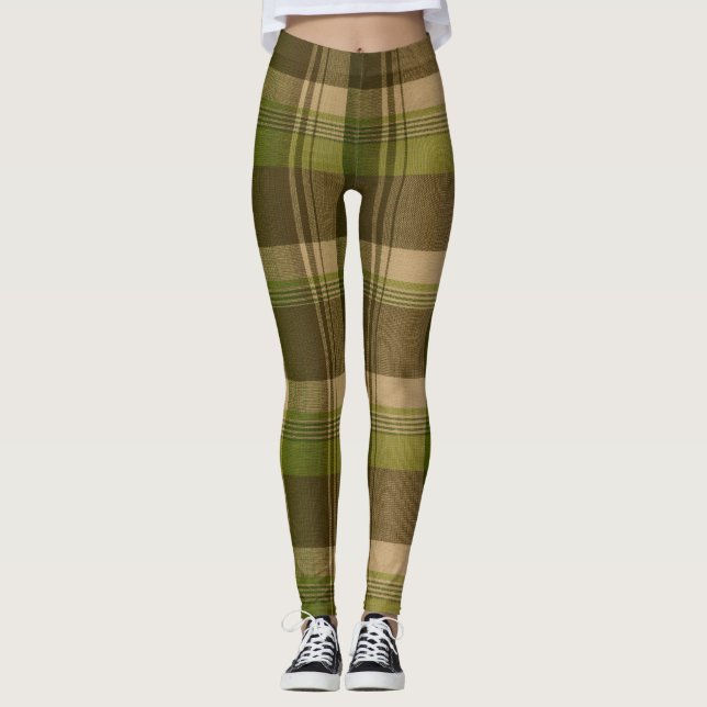 Grönt och brunstig leggings (Framsida)