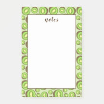 Grönt Och Brunt Kiwifruktsmönster Med Anpassad Tex