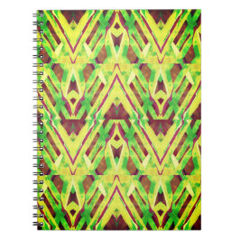 Grönt och brunt mönster anteckningsbok