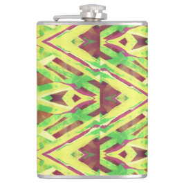 Grönt och brunt mönster fickplunta