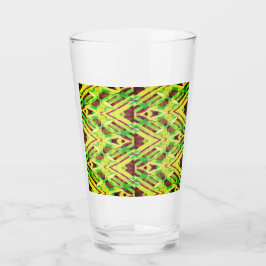 Grönt och brunt mönster glaskopp