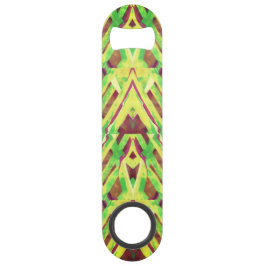 Grönt och brunt mönster långa flaskppnare