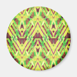 Grönt och brunt mönster magnet