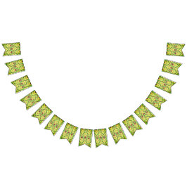 Grönt och brunt mönster vimplar