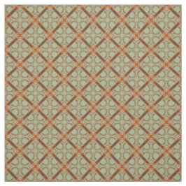 Grönt och Coper Orange Rulla Grid Mönster Tyg