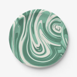 Grönt och Cream Marble Swirl