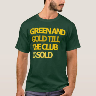 Grönt och den guld- kassalådan klubben är den t-shirt