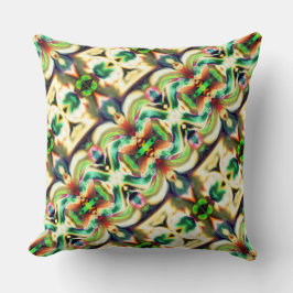 Grönt- och färgad-förhållande med råglas stil kudde