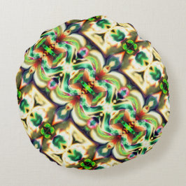 Grönt- och färgad-förhållande med råglas stil rund kudde