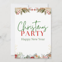 Grönt och God jul med röd vattenfärg