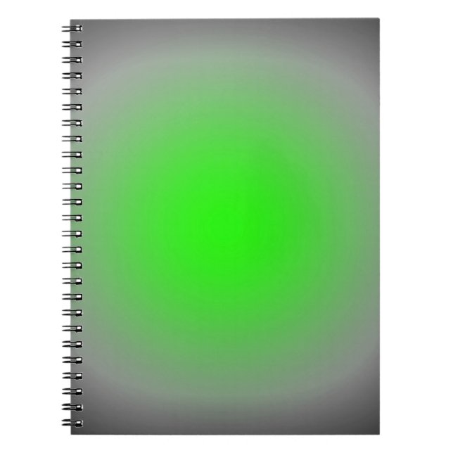 Grönt- och Grått-fokus Anteckningsbok Med Spiral (Framsidan)