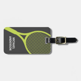 Grönt och grått för namn för bagagebricka