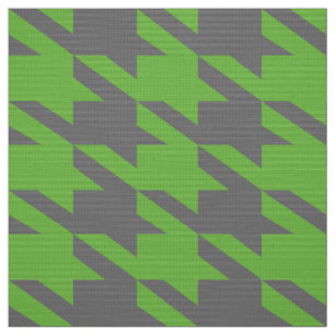 Grönt och Grått Houndstooth Seamless Mönster Tyg