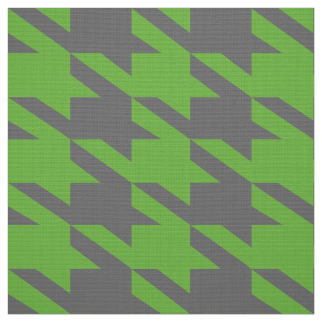 Grönt och Grått Houndstooth Seamless Mönster Tyg (Provkarta)