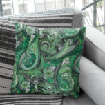 Grönt och Grått Paisley Mönster Kudde<br><div class="desc">Den här designen kan vara personlig om du väljer Redigera design. Du kan också överföra till andra objekt. Kontakta mig på colorflowcreations@gmail.com eller använda alternativet chatta överst på sidan om du vill ha den här designen på en annan produkt eller behöver hjälp. Se mer av mina design eller följ mig...</div>