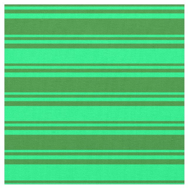 Grönt och Grönt Linjer Mönster Tyg (Närbild)