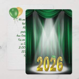 Grönt och Guld 2025 Studenten i Spotlight Inbjudningar