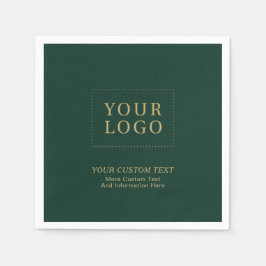 Grönt och Guld | Anpassningsbar Business Logotyp M Pappersservett