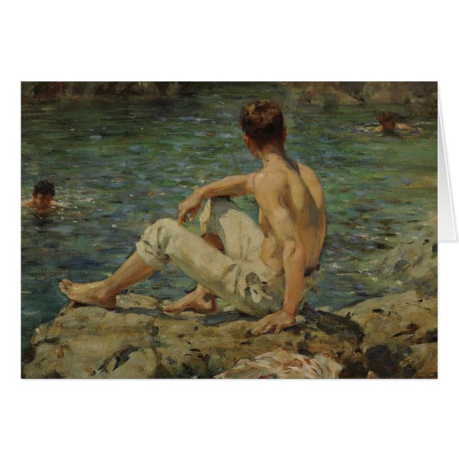 Grönt och Guld av Henry Scott Tuke OBS Kort (Framsidan Horizontal)