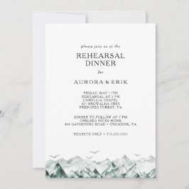 Grönt och Guld bergsdyner Inbjudningar