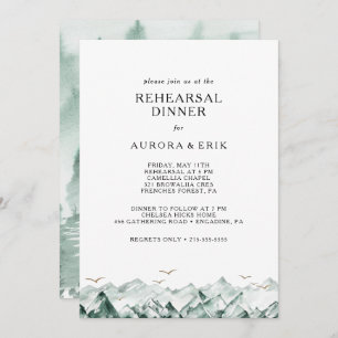 Grönt och Guld bergsdyner Inbjudningar