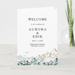 Grönt och Guld bergsvikt Bröllopsprogram Program