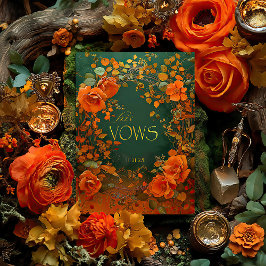 Grönt och Guld Celtic Hans Vows Bröllop Card Kort