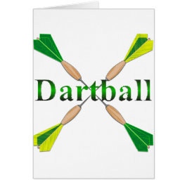 Grönt och Guld Dartball Darts Hälsningskort