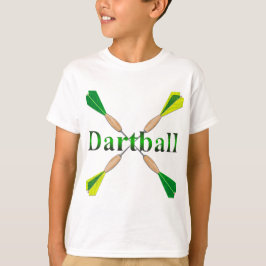 Grönt och Guld Dartball Darts T Shirt