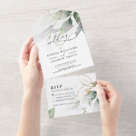Grönt och Guld Eucalyptus Bröllop Alla i ett