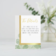 Grönt och Guld Eucalyptus Bröllop