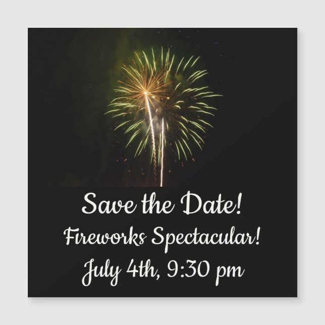 Grönt och Guld Fireworks Helgdag Firande (Framsida)