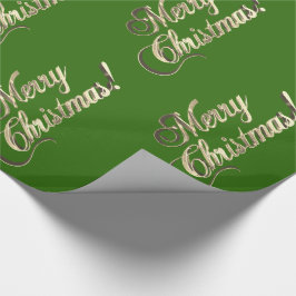 Grönt och guld för god jul elegant modern presentpapper