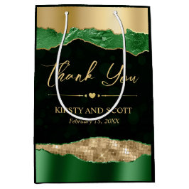 Grönt och Guld Glam Tårar Bokeh Bröllop