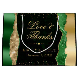 Grönt och Guld Glam Tårar Bokeh Bröllop