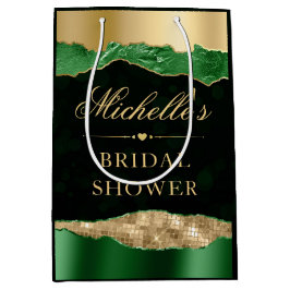 Grönt och Guld Glam Tårar Bokeh Möhippa