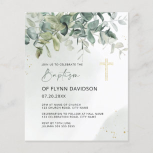 Grönt och Guld Greenery Baptism Christening