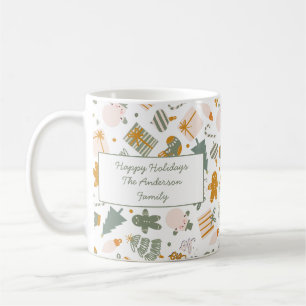 Grönt och Guld Julfest jul Kaffemugg
