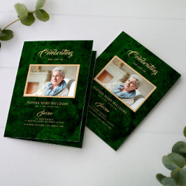 Grönt och Guld-kalligrafi |Memorial Program