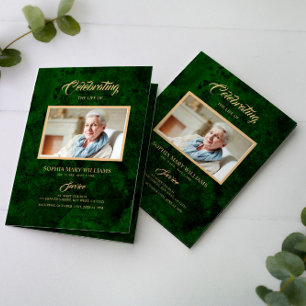 Grönt och Guld-kalligrafi  Memorial Program