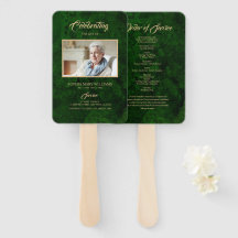 Grönt- och Guld-kalligrafiuppsättning för Fläkt