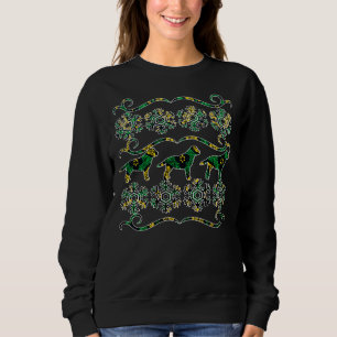 Grönt och Guld Labrador uggla Julsötare T Shirt