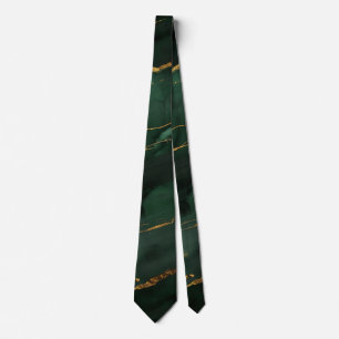Grönt och guld Neck Tie Slips