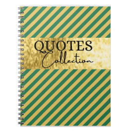 grönt- och guld-offertsamling anteckningsbok